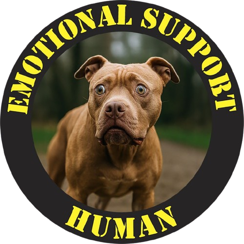 Dog Emotional Support Human T-Shirt – Funny Rescue Pet Therapy Tee