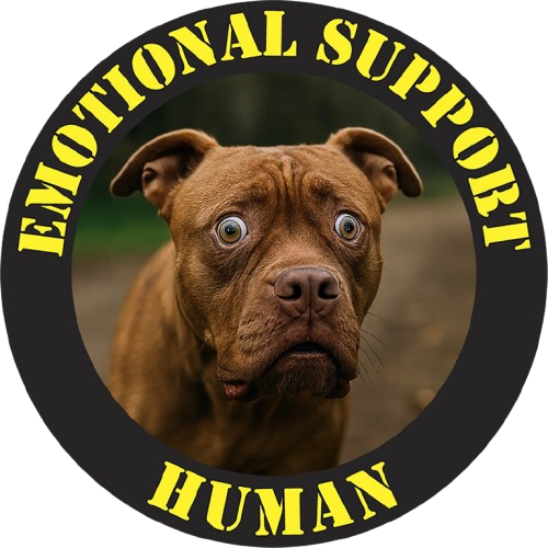 Emotional Support Human T-Shirt — Cute Dog Badge Tee