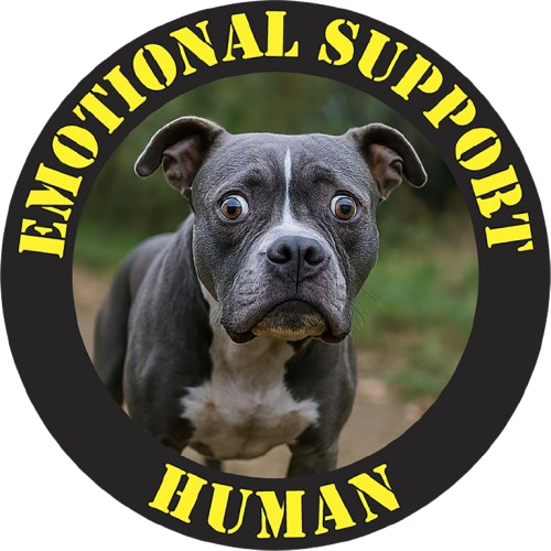 Emotional Support Human Tee — Funny Dog Photo T-Shirt