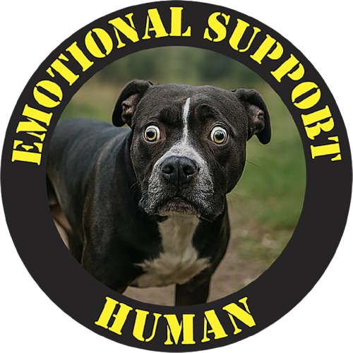 Emotional Support Human T-Shirt — Funny Dog Photo Tee for Pet Lovers