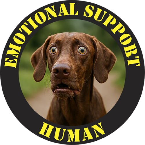Emotional Support Human T-Shirt – Funny Dog Photo Tee for Pet Lovers