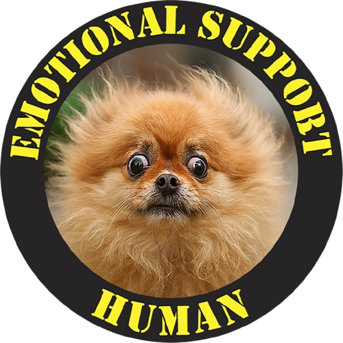 Emotional Support Human T-Shirt — Cute Pomeranian Therapy Tee