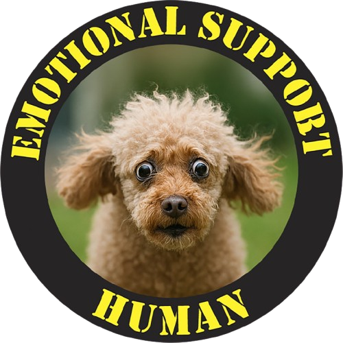 Emotional Support Human T‑Shirt — Cute Poodle Rescue Pet Lover Tee