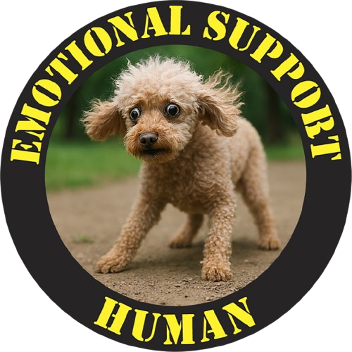 Emotional Support Human T-Shirt — Cute Puppy Circle Design