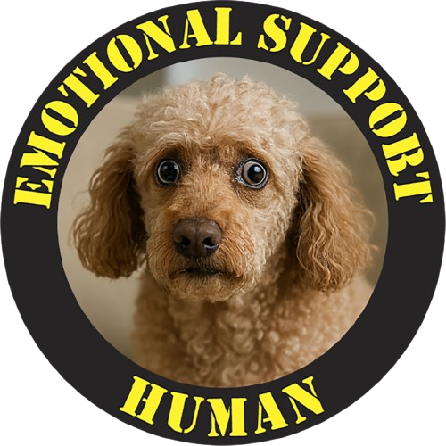 Emotional Support Human T‑Shirt — Cute Poodle Pet Lover Tee