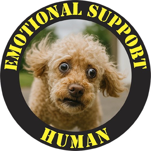 Emotional Support Human T‑Shirt — Cute Dog Photo Tee for Pet Lovers
