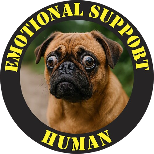Emotional Support Human T-Shirt — Cute Pug Graphic Tee