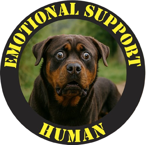 Emotional Support Human T-Shirt – Rottweiler Rescue Pet Lover Tee