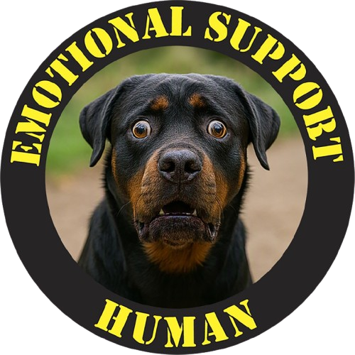 Emotional Support Human T-Shirt — Rottweiler Pet Therapy Tee