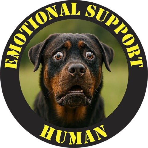 Emotional Support Human T‑Shirt — Rottweiler Pet Lover Gift