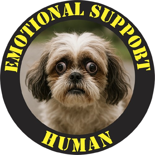 Emotional Support Human T-Shirt — Cute Shih Tzu Pet Rescue Tee