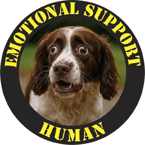 Emotional Support Human T‑Shirt — Dog Meme Tee for Pet Lovers