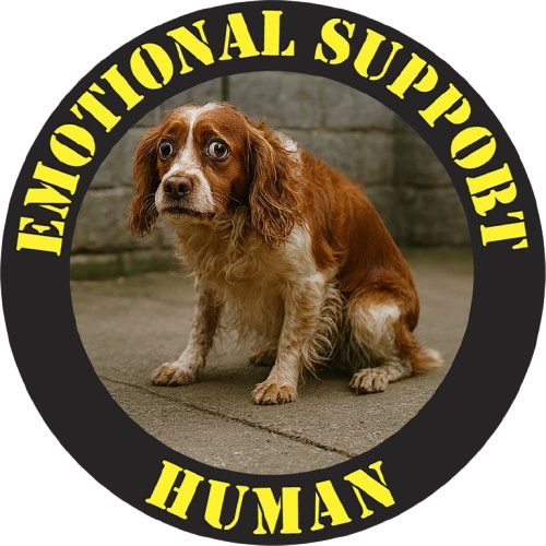 Emotional Support Human T‑Shirt — Cute Spaniel Pet Therapy Tee