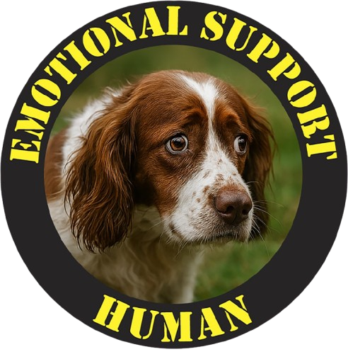 Emotional Support Human T-Shirt — Cute Spaniel Pet Therapy Tee