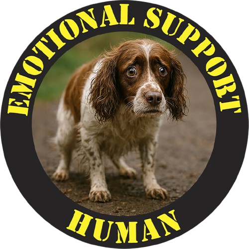 Emotional Support Human T-Shirt — Cute Basset Hound Rescue Tee