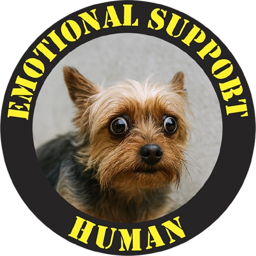 Emotional Support Human T-Shirt – Cute Yorkie Pet Shirt for Dog Lovers