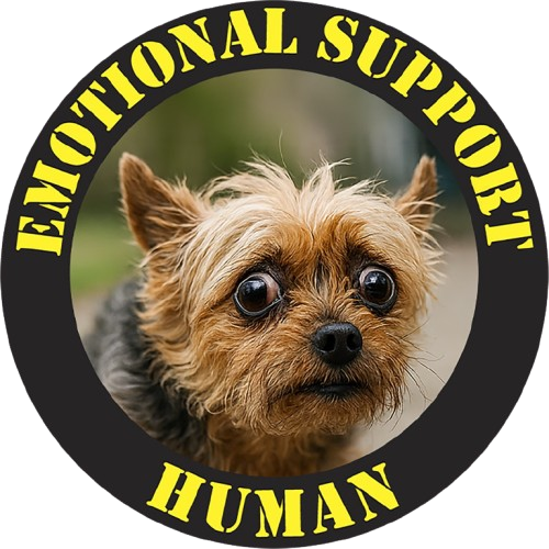 Emotional Support Human T-Shirt — Cute Yorkie Pet Therapy Tee
