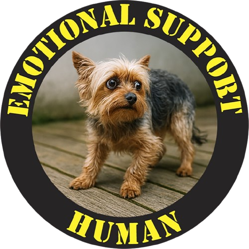 Emotional Support Human Tee — Cute Dog Photo Graphic T-Shirt