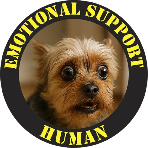 Emotional Support Human T‑Shirt — Cute Yorkie Dog Graphic Tee
