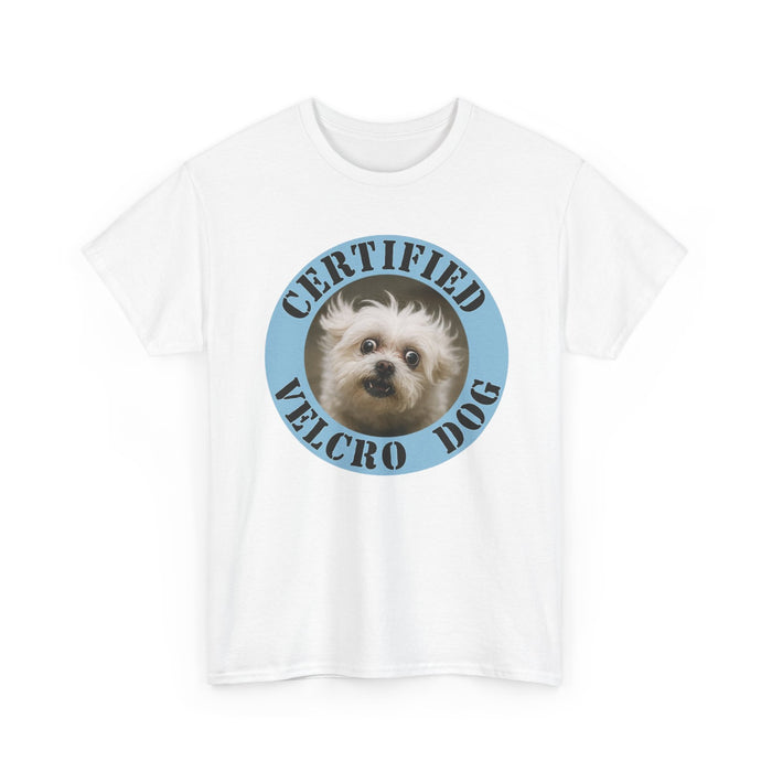 Certified Velcro Dog T‑Shirt — Funny Cute Small Dog Face Tee