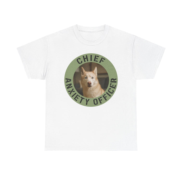 Chief Anxiety Officer Tee — Funny Dog Graphic T-Shirt