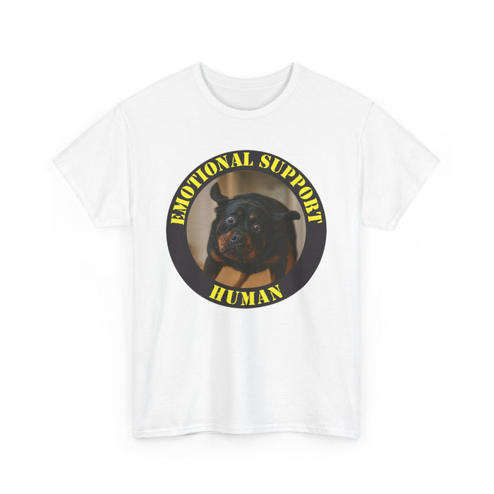 Emotional Support Human T-Shirt – Rottweiler Rescue Pet Lover Tee