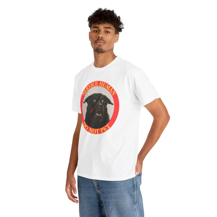 Service Human Do Not Pet T-Shirt — Funny Working Dog Graphic Tee