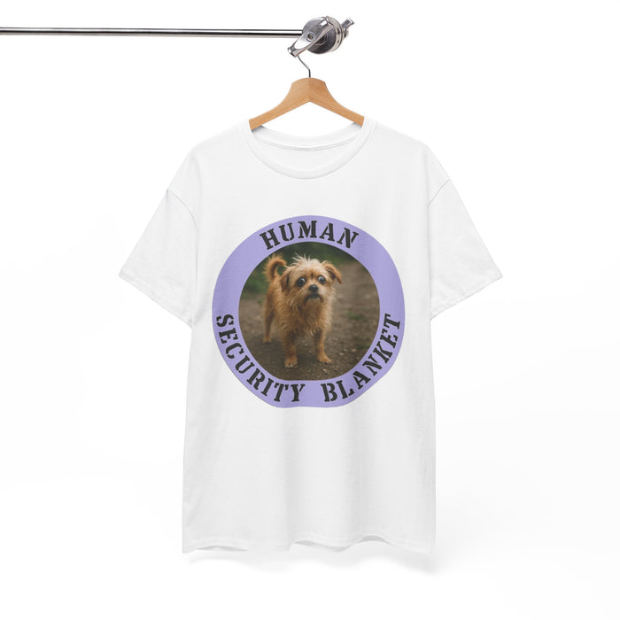 Dog 'Human Security Blanket' T-Shirt – Cute Small Dog Photo Tee