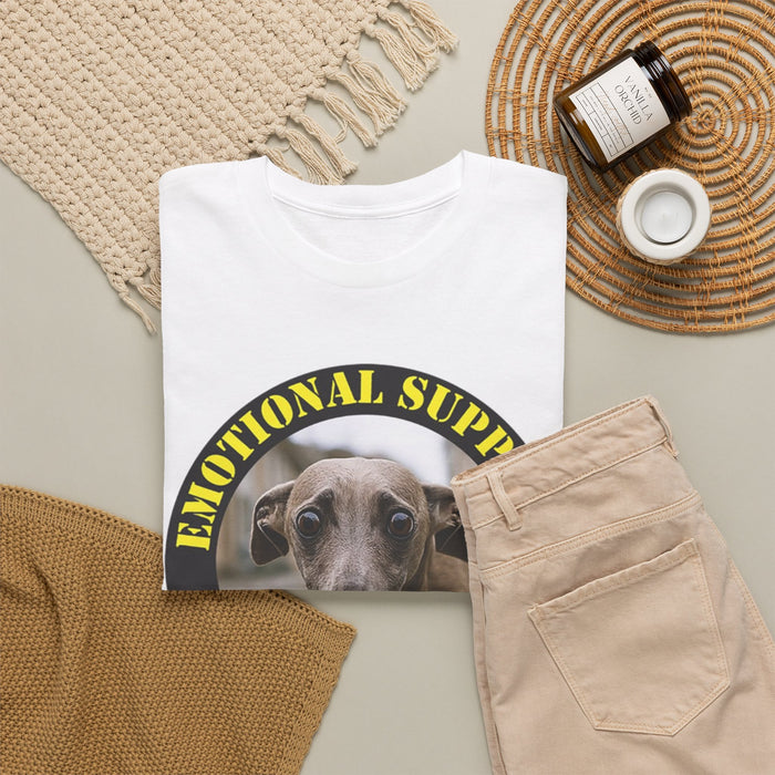 Emotional Support Human T-Shirt — Funny Dog Photo Tee for Pet Lovers