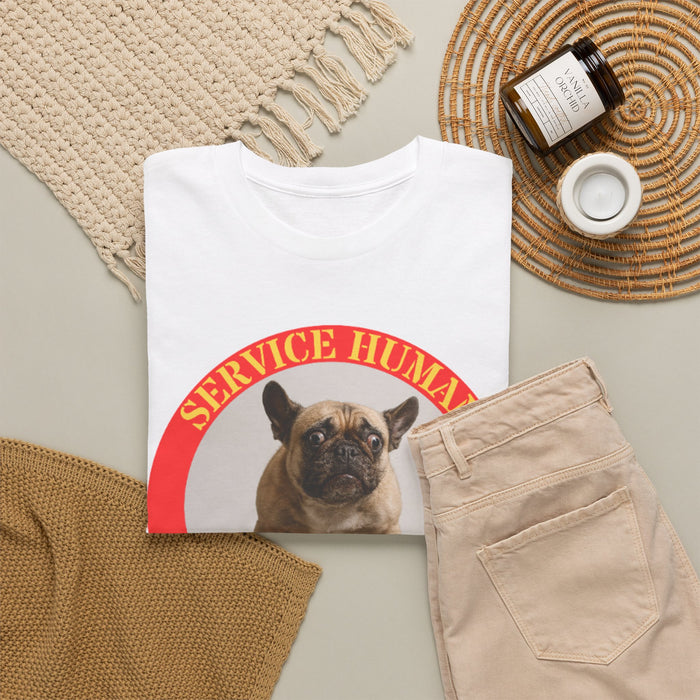 Service Human “Do Not Pet” T-Shirt — Funny French Bulldog Service Dog Tee