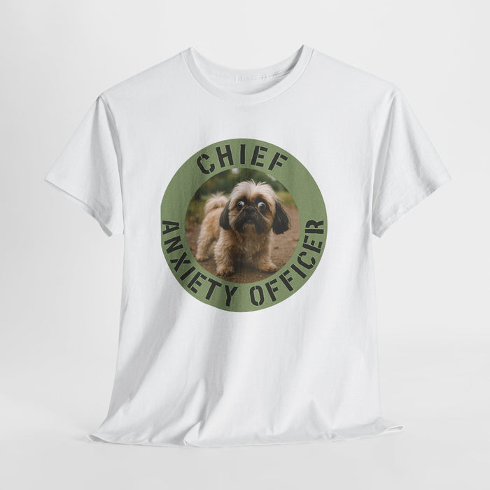 Chief Anxiety Officer Dog T-Shirt — Funny Cute Pekingese Graphic Tee