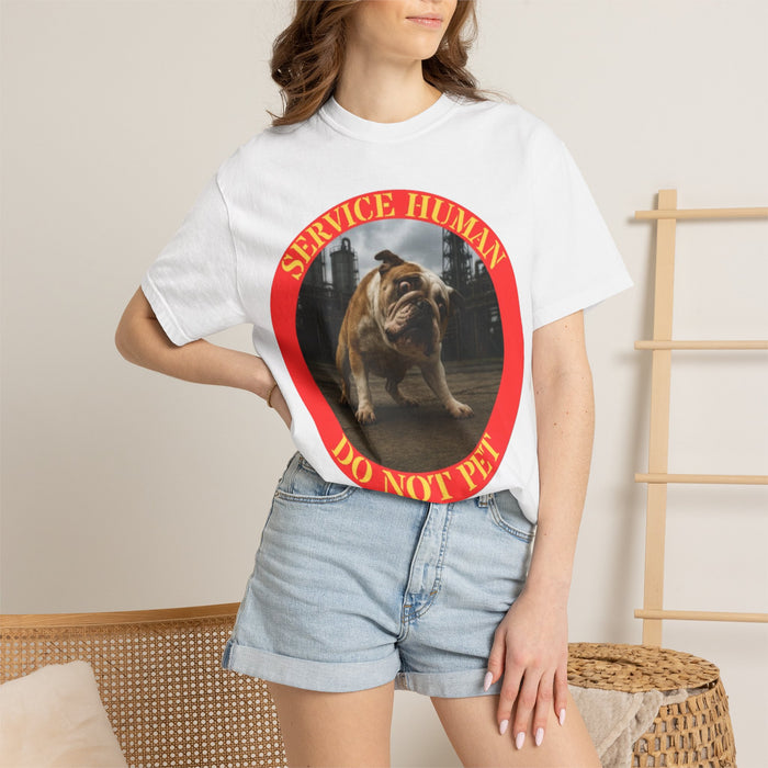 Do Not Pet Service Human T-Shirt — Bulldog Graphic Tee