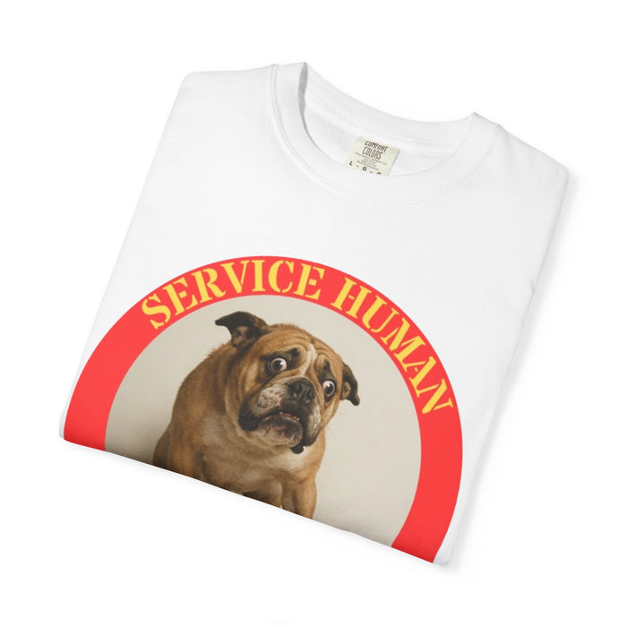 Do Not Pet T-Shirt — 'Service Human' Bulldog Graphic Tee
