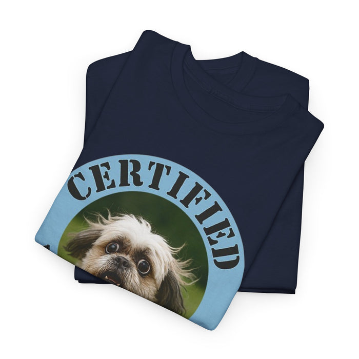 Certified Velcro Dog T‑Shirt – Funny Pet Owner Tee