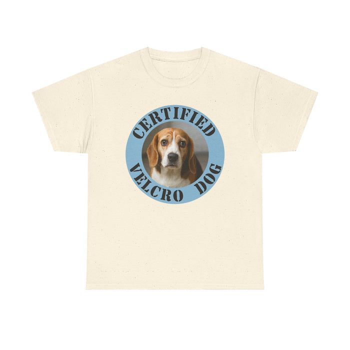 Certified Velcro Dog T‑Shirt — Funny Beagle Pet Lover Tee