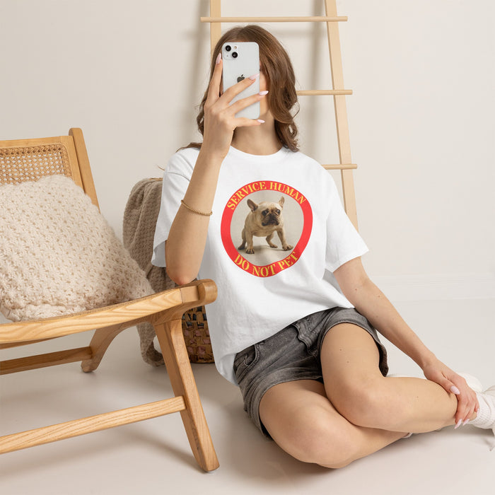 T-Shirt — "Service Human Do Not Pet" French Bulldog Graphic Tee