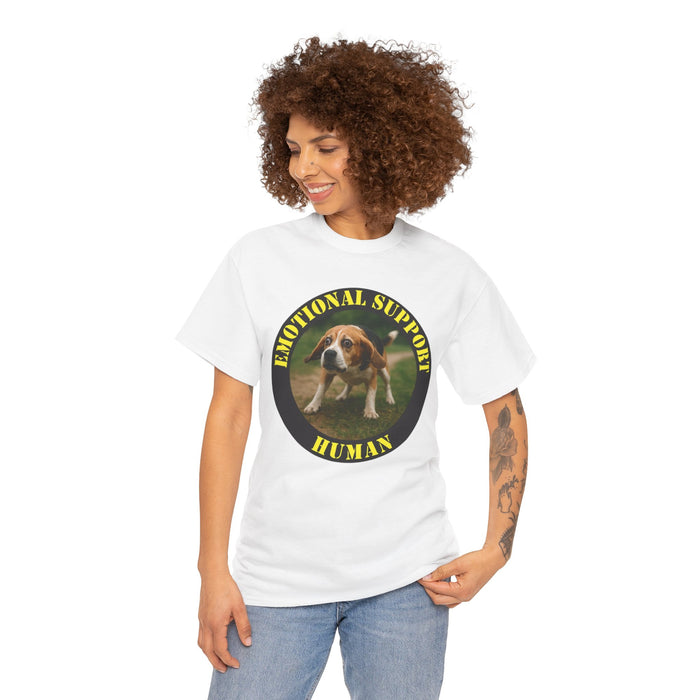 Emotional Support Human T‑Shirt – Funny Dog Rescue Tee