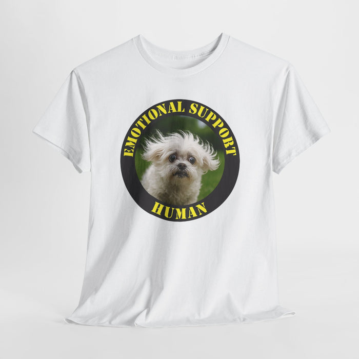 Emotional Support Human T‑Shirt — Cute Dog Photo Tee