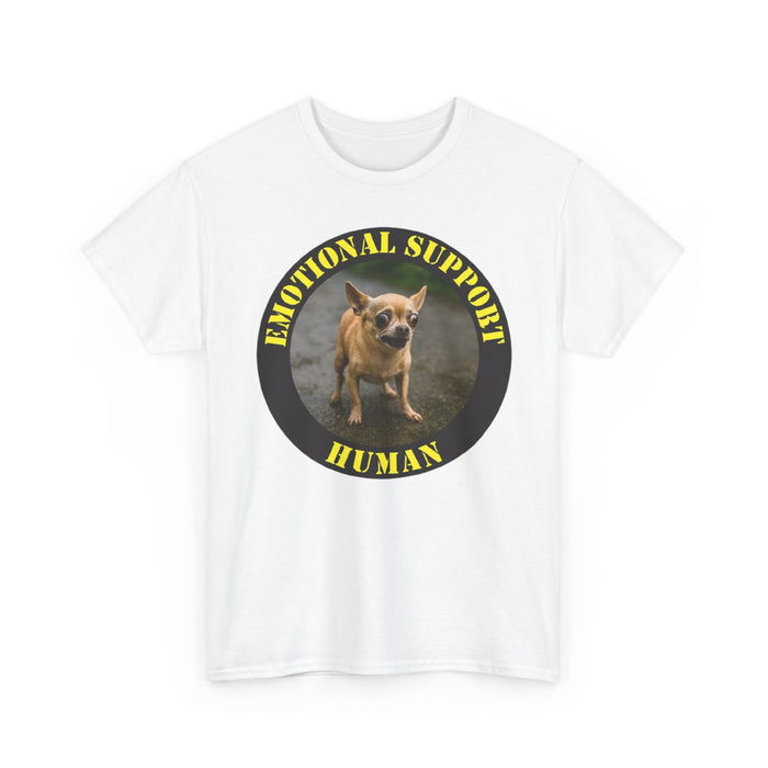Emotional Support Human T‑Shirt — Cute Dog Badge Tee for Pet Lovers