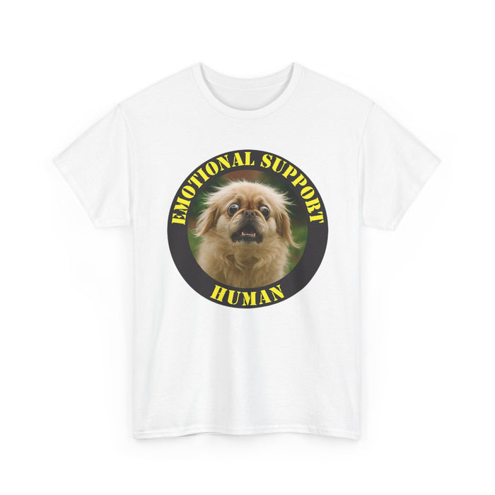 Emotional Support Human T-Shirt — Funny Dog Face Graphic Tee