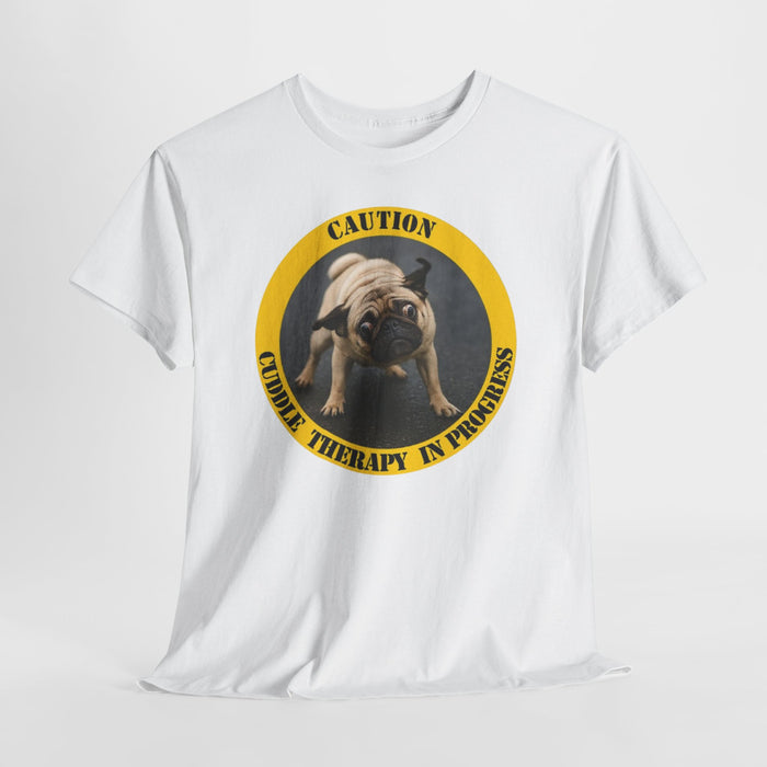 Pug Caution 'Cuddle Therapy in Progress' T-Shirt
