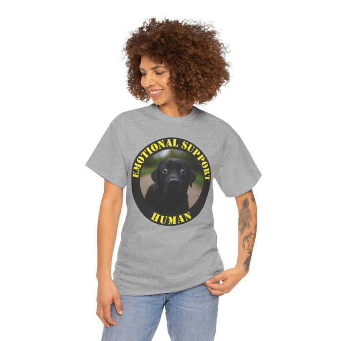T-Shirt — “Emotional Support Human” Black Lab Graphic Tee