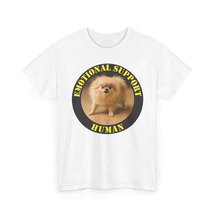 Emotional Support Human Tee — Cute Pomeranian Graphic T-Shirt