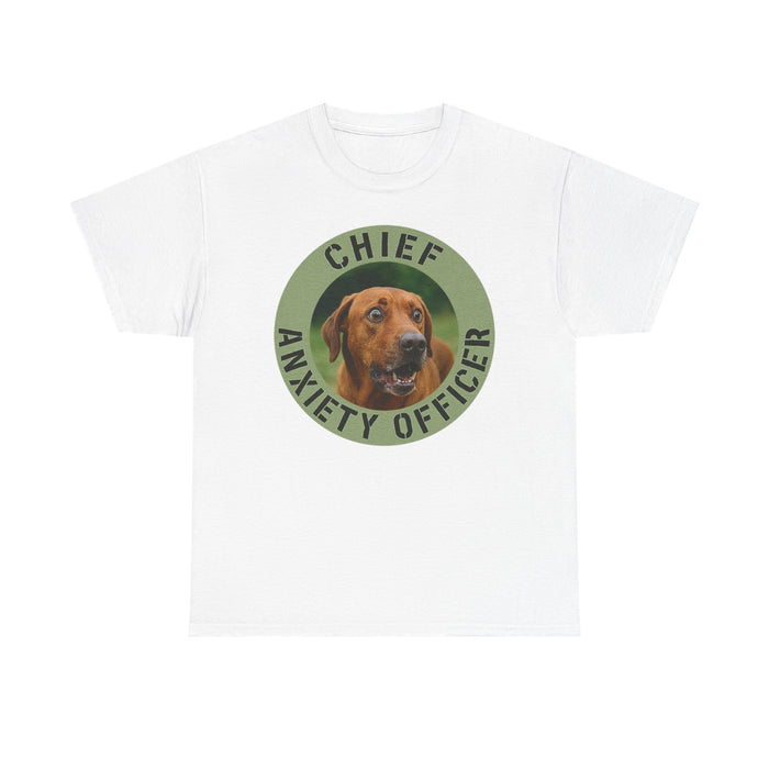 Chief Anxiety Officer Dog T‑Shirt — Funny Pet Lover Tee
