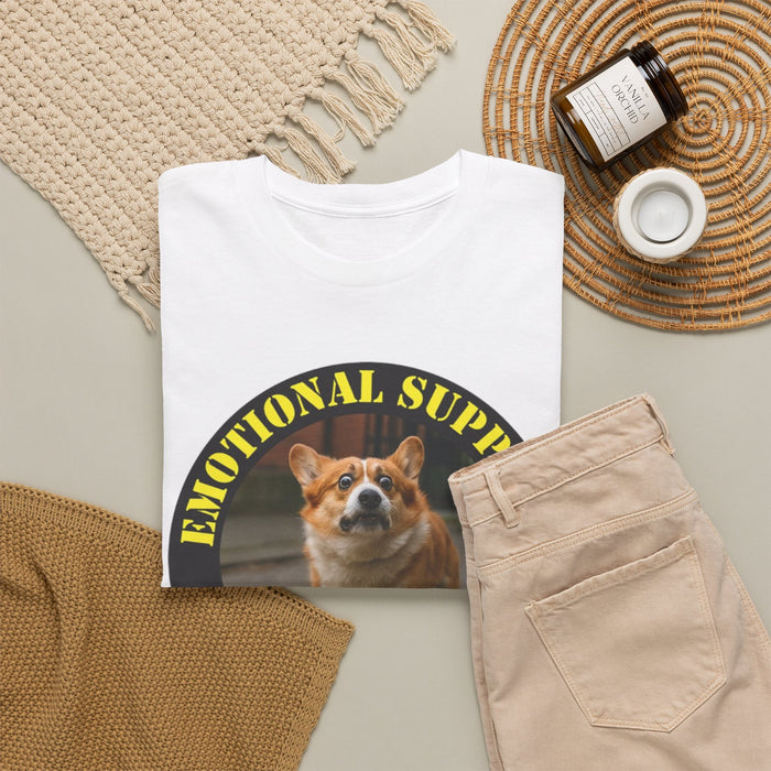 Emotional Support Human Tee — Cute Corgi Graphic T-Shirt