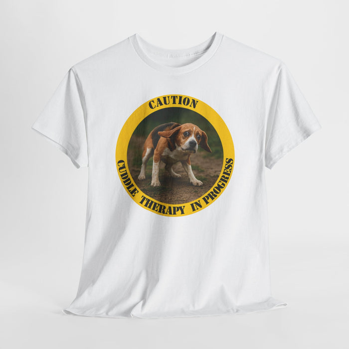 Dog Therapy Tee — "Caution: Canine Therapy in Progress" Pet Lover T‑Shirt