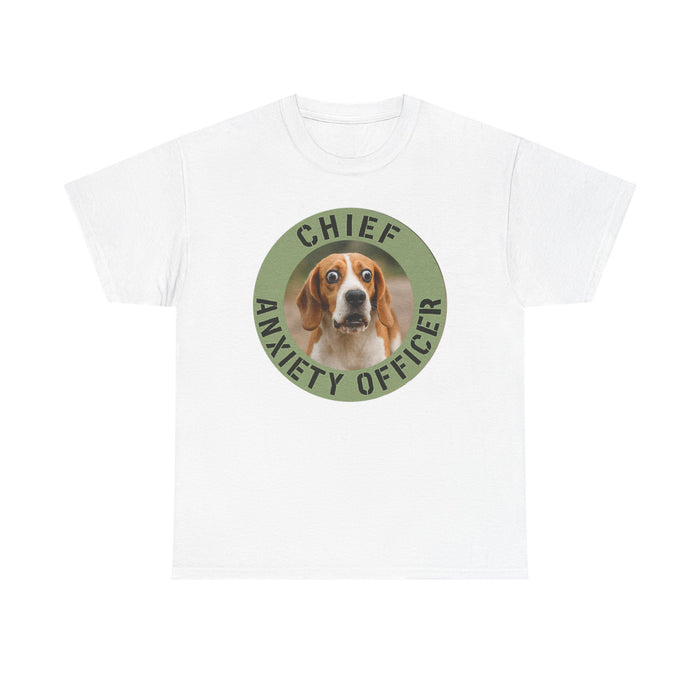 T-Shirt — "Chief Anxiety Officer" Dog Graphic Tee