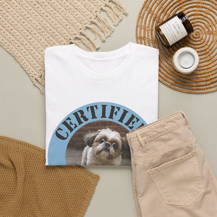 Certified Velcro Dog T‑Shirt — Funny Shih Tzu Pet Lover Tee