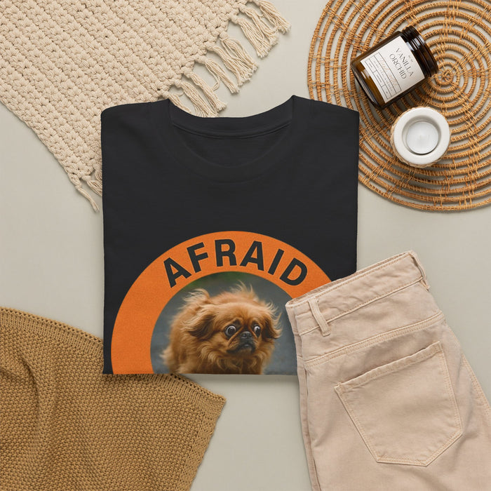 Afraid But Trying Tee — Cute Nervous Dog Graphic T-Shirt