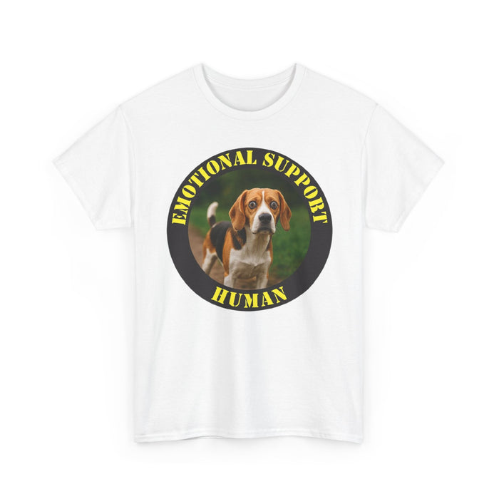 Emotional Support Human T‑Shirt — Beagle Design, Funny Pet Lover Tee